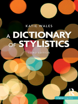 cover image of A Dictionary of Stylistics